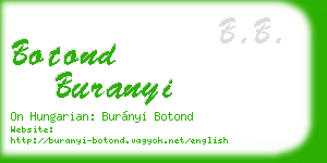 botond buranyi business card